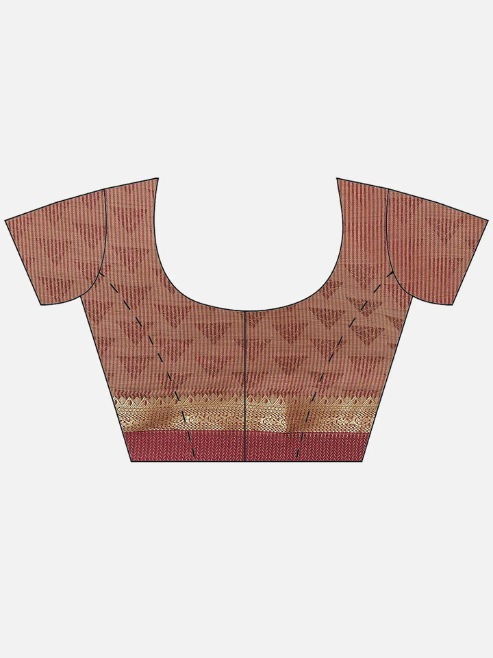Plain Zari Border Handloom Woven Saree