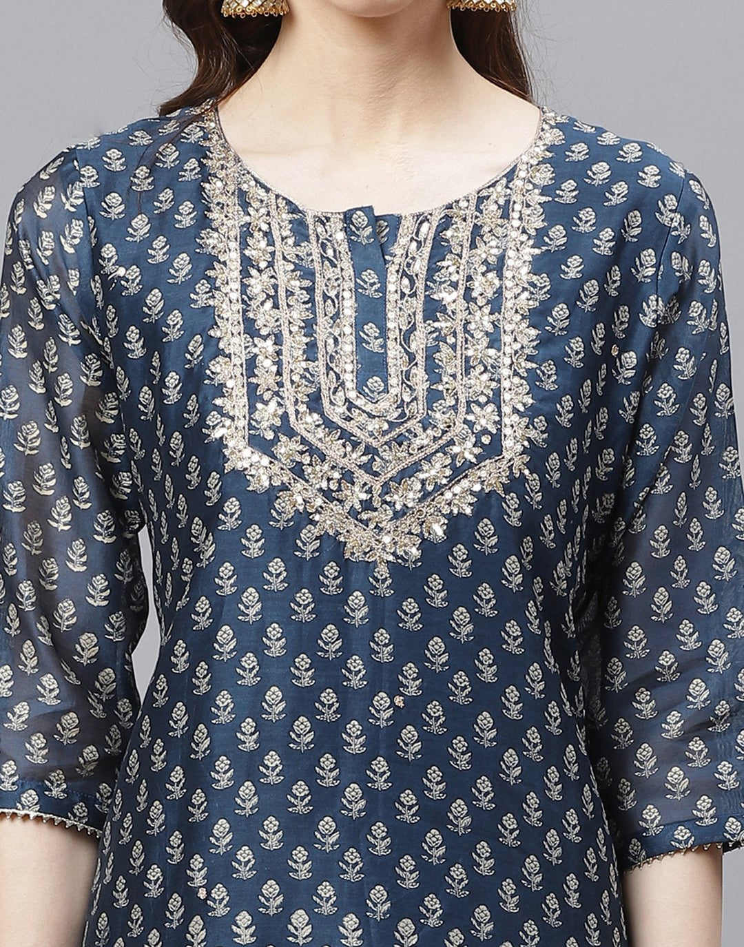 Chanderi Kurti Set