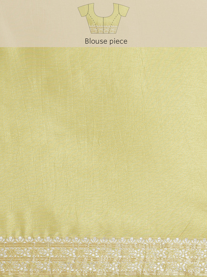Zari Border Booti Banarasi Woven Saree