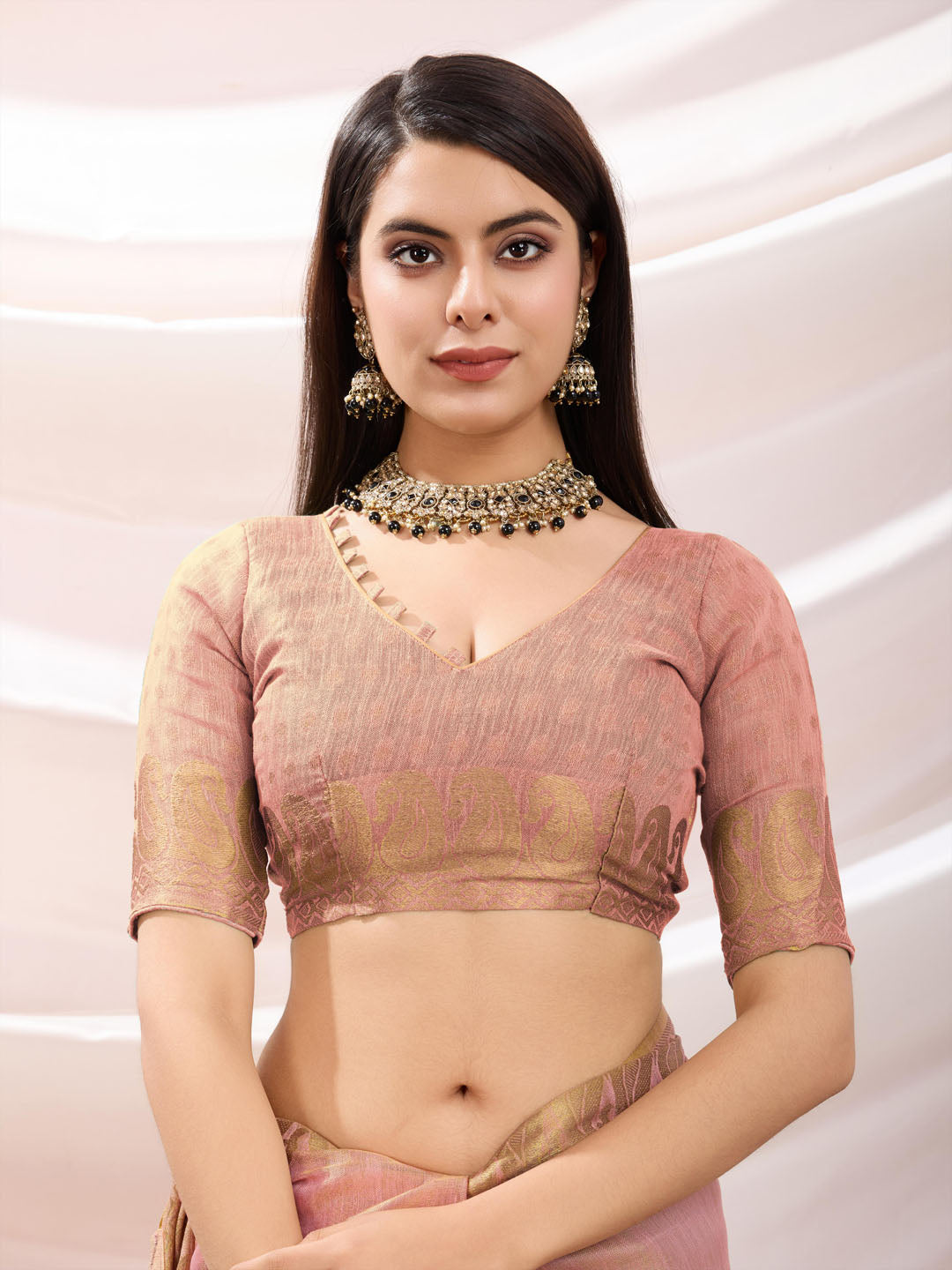 Gota Art Silk Woven Saree
