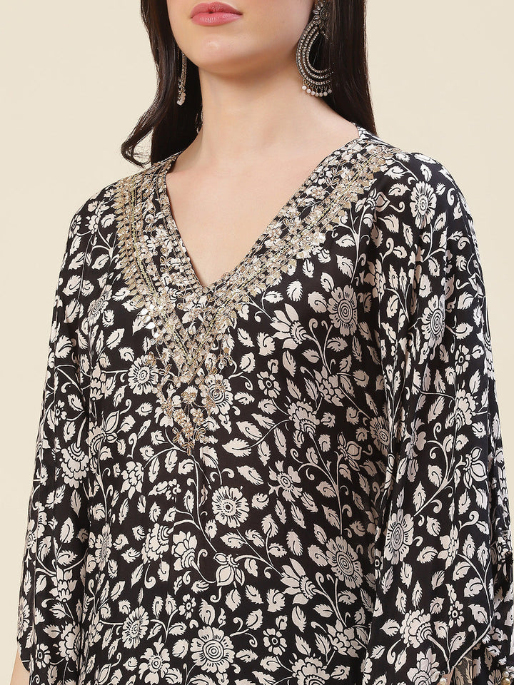 Printed Muslin Cotton Kurta With Pants
