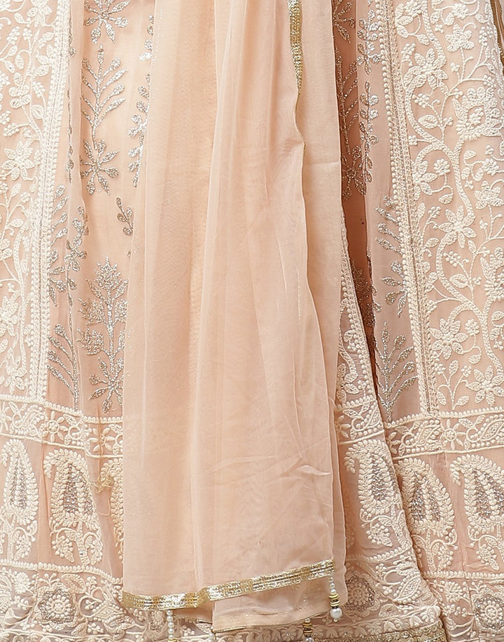 Peach Georgette Anarkali Salwar Kameez
