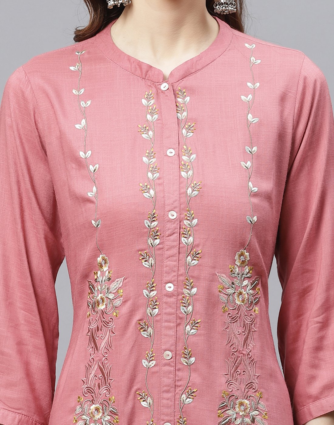 Cotton Kurti With Embroidery