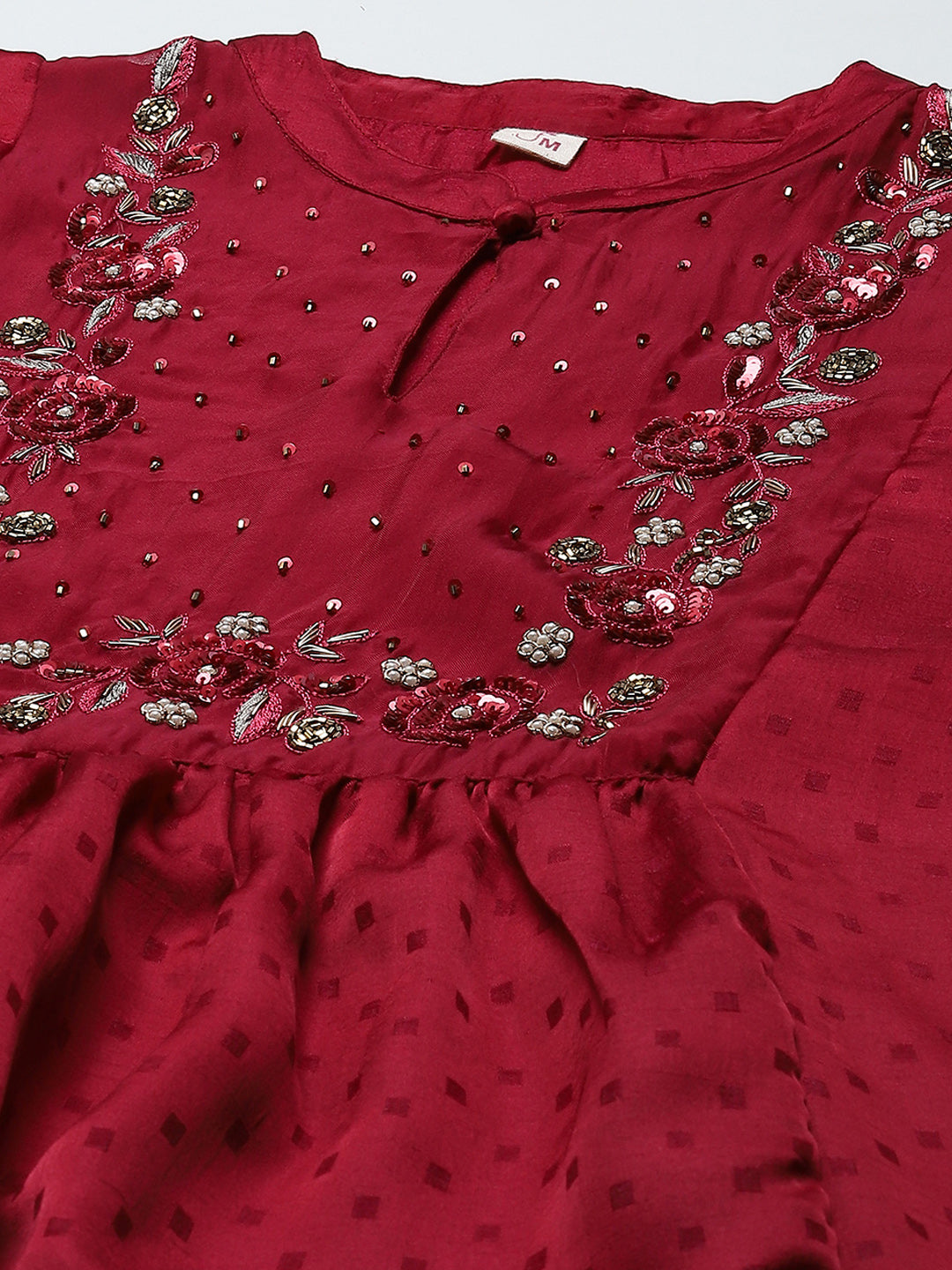 Yoke Embroidery Cotton Kaftan Kurta