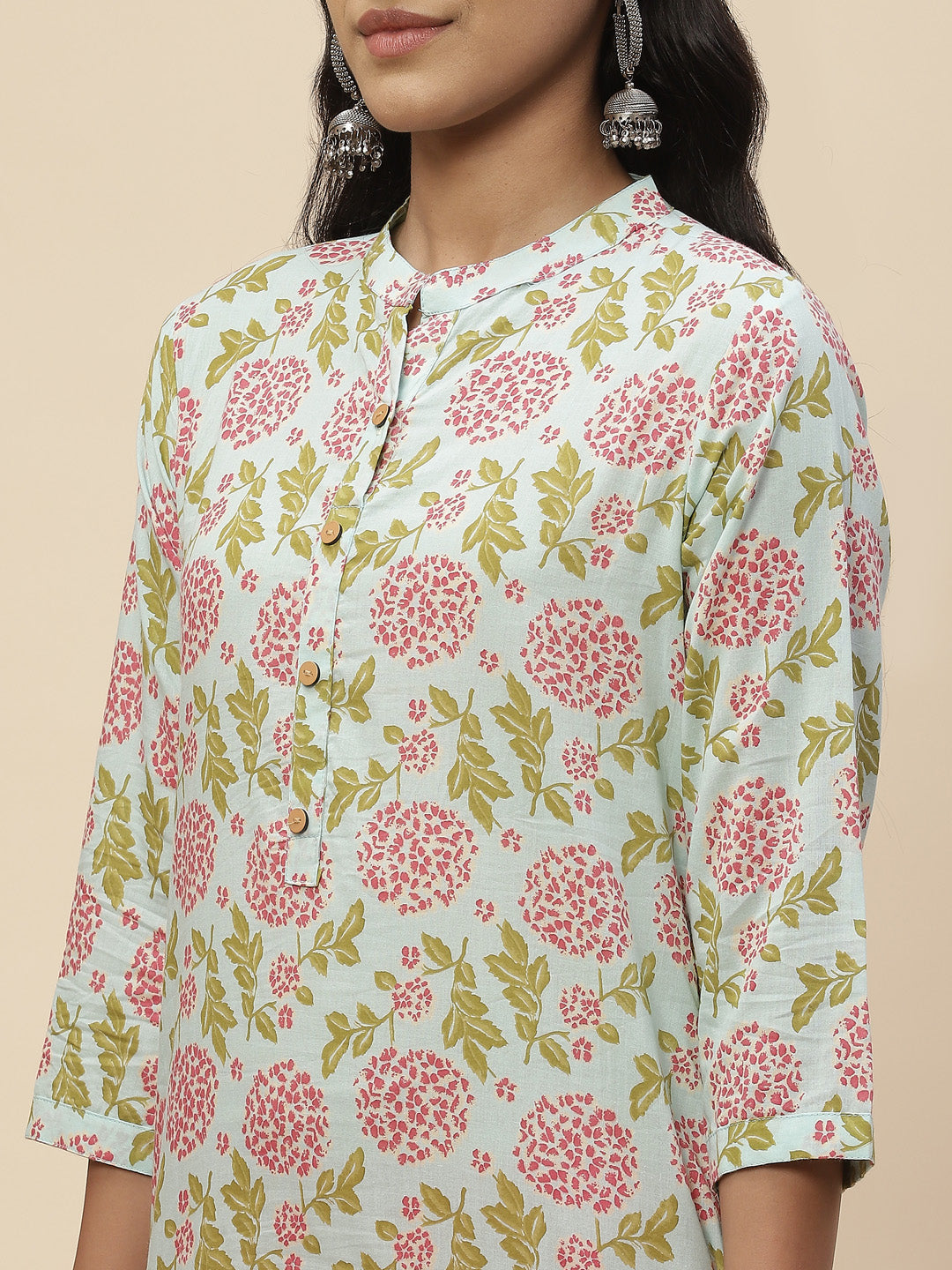Floral Printed Cotton Kurta