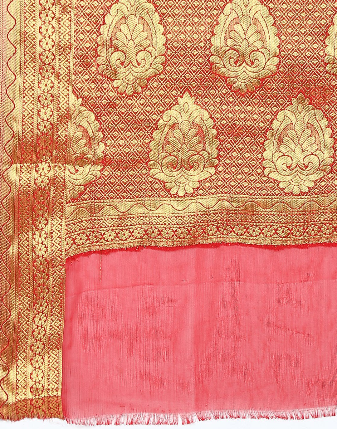 MBZ Meena Bazaar-Art Chiffon Saree with Border Booti