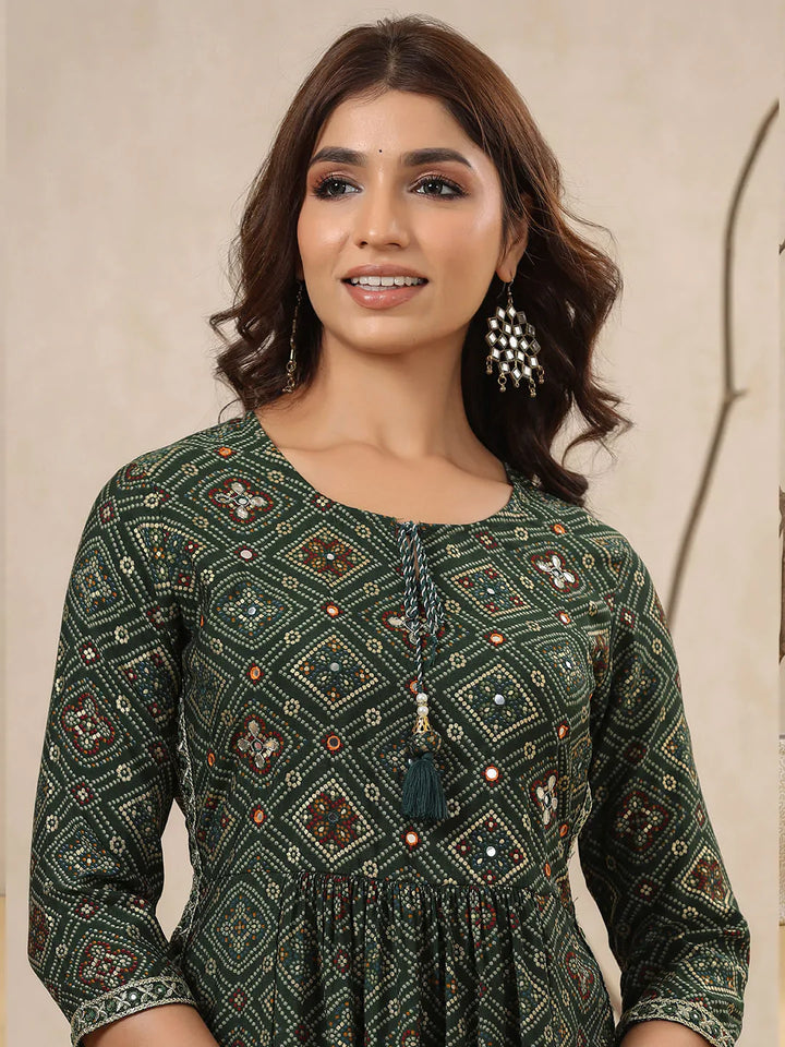 Printed Muslin Kurta With Pants