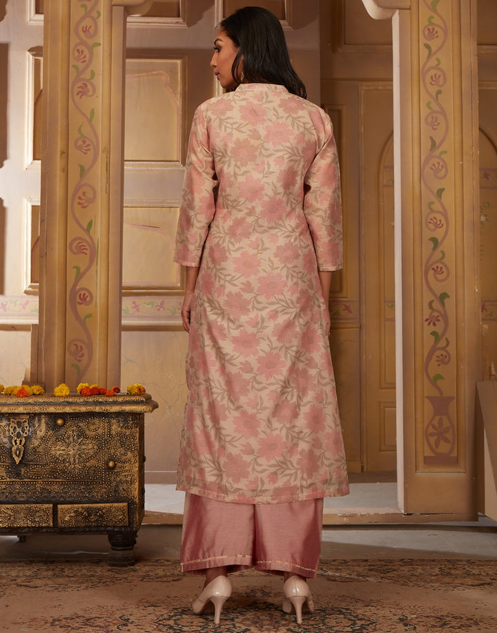 Cotton Chanderi Kurta with Plazzo