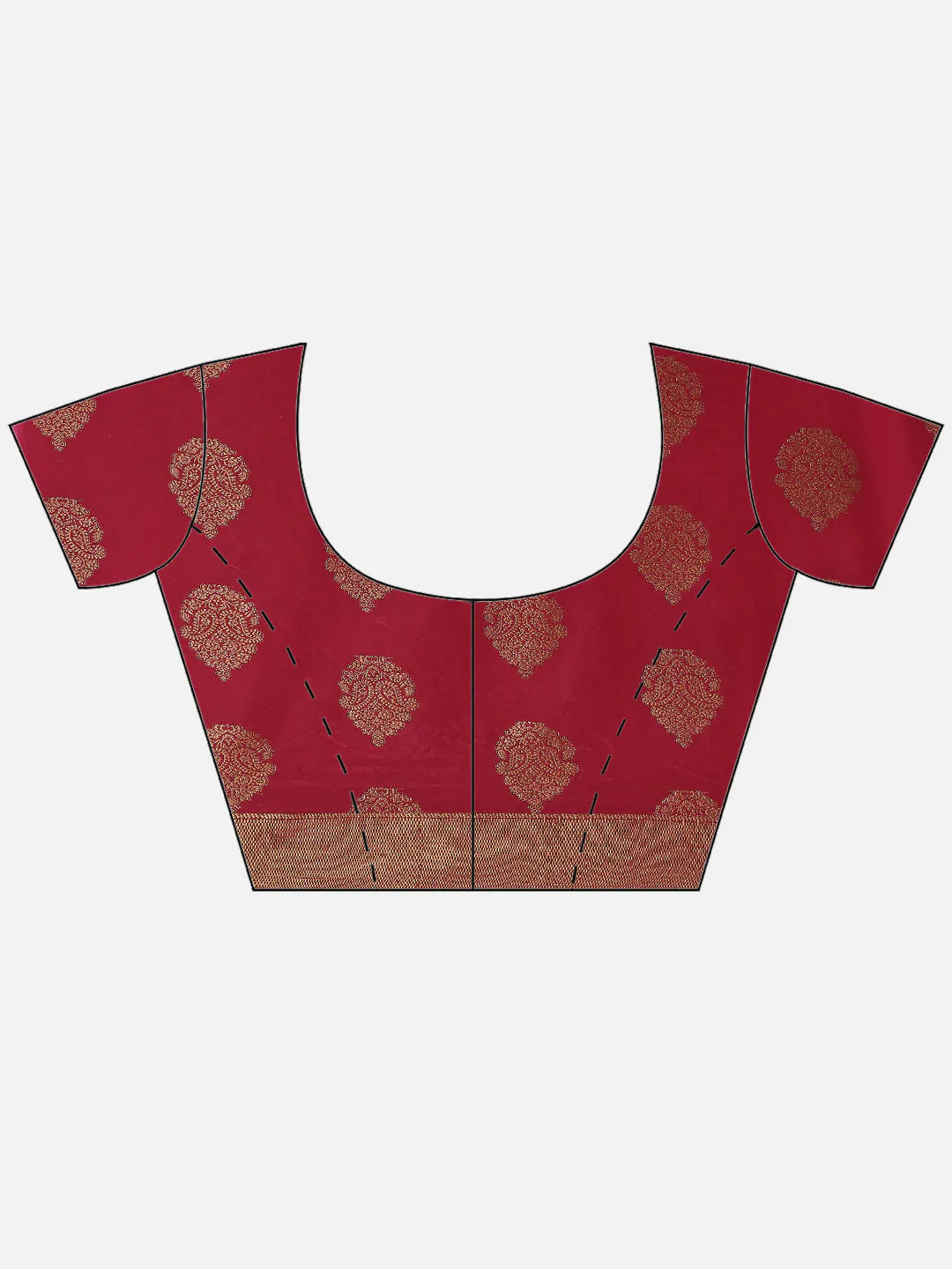 Zari Border Booti Handloom Woven Saree