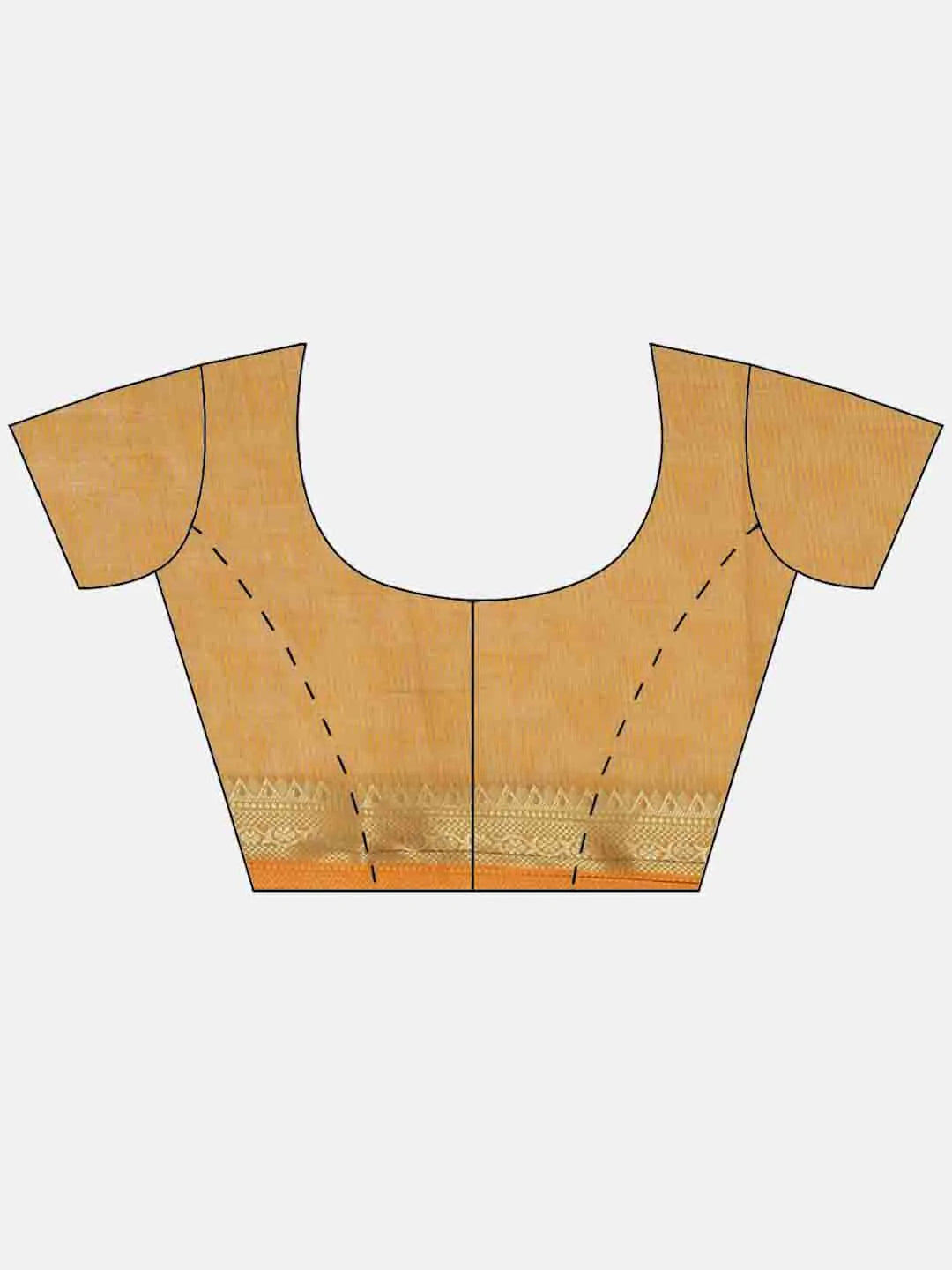 Plain Zari Border Handloom Woven Saree