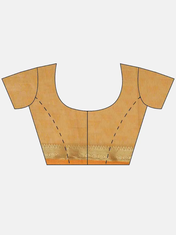 Plain Zari Border Handloom Woven Saree