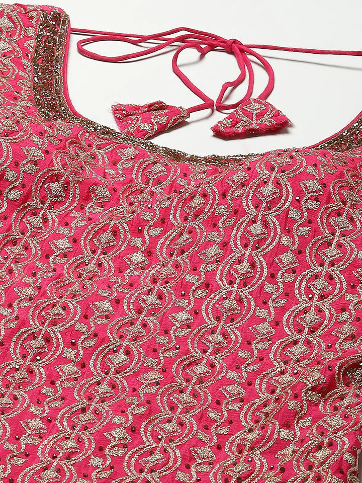 Zari Embroidered Handloom Kurti With Garara &amp; Dupatta