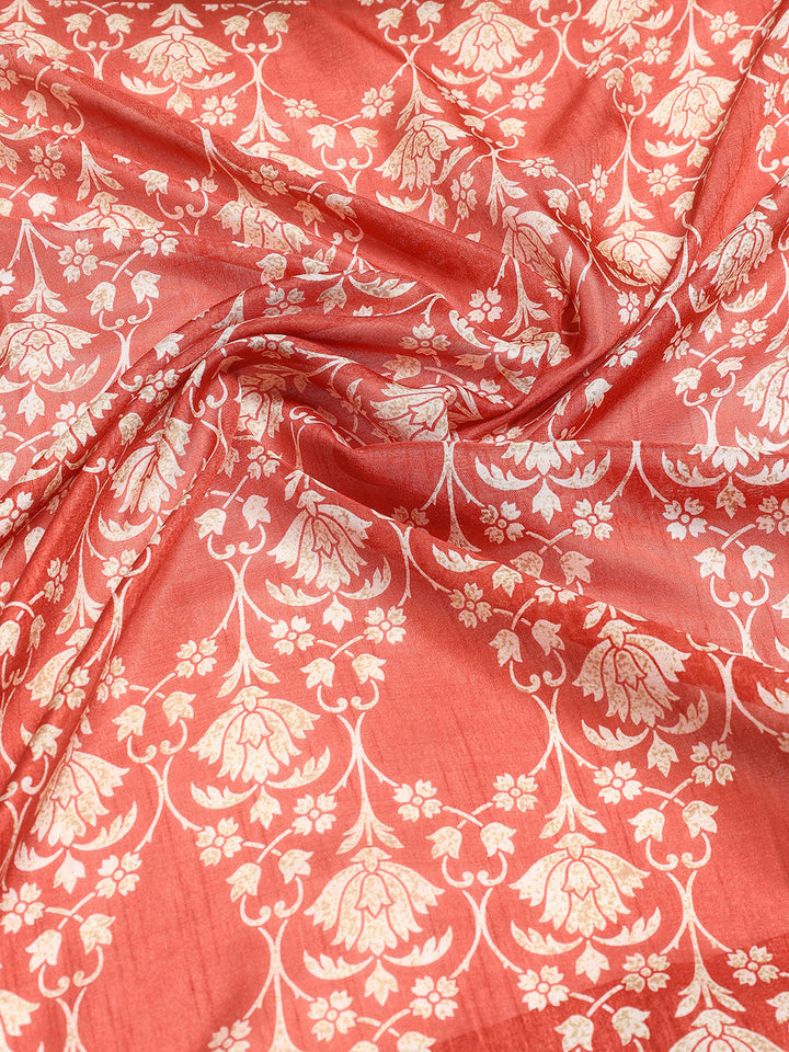 Ajrak Printed Cotton Blend Woven Saree
