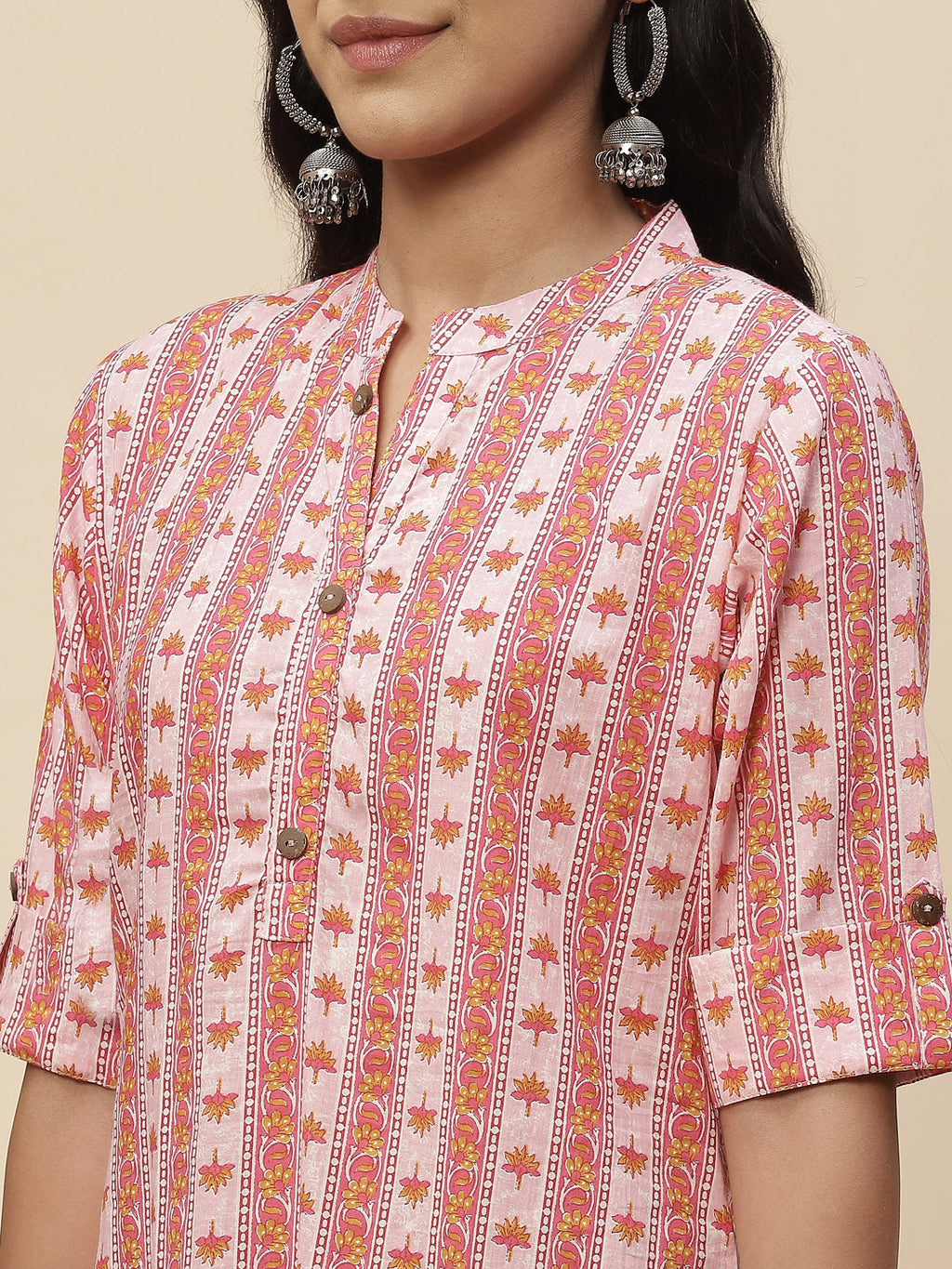 Floral Printed Cotton Kurta