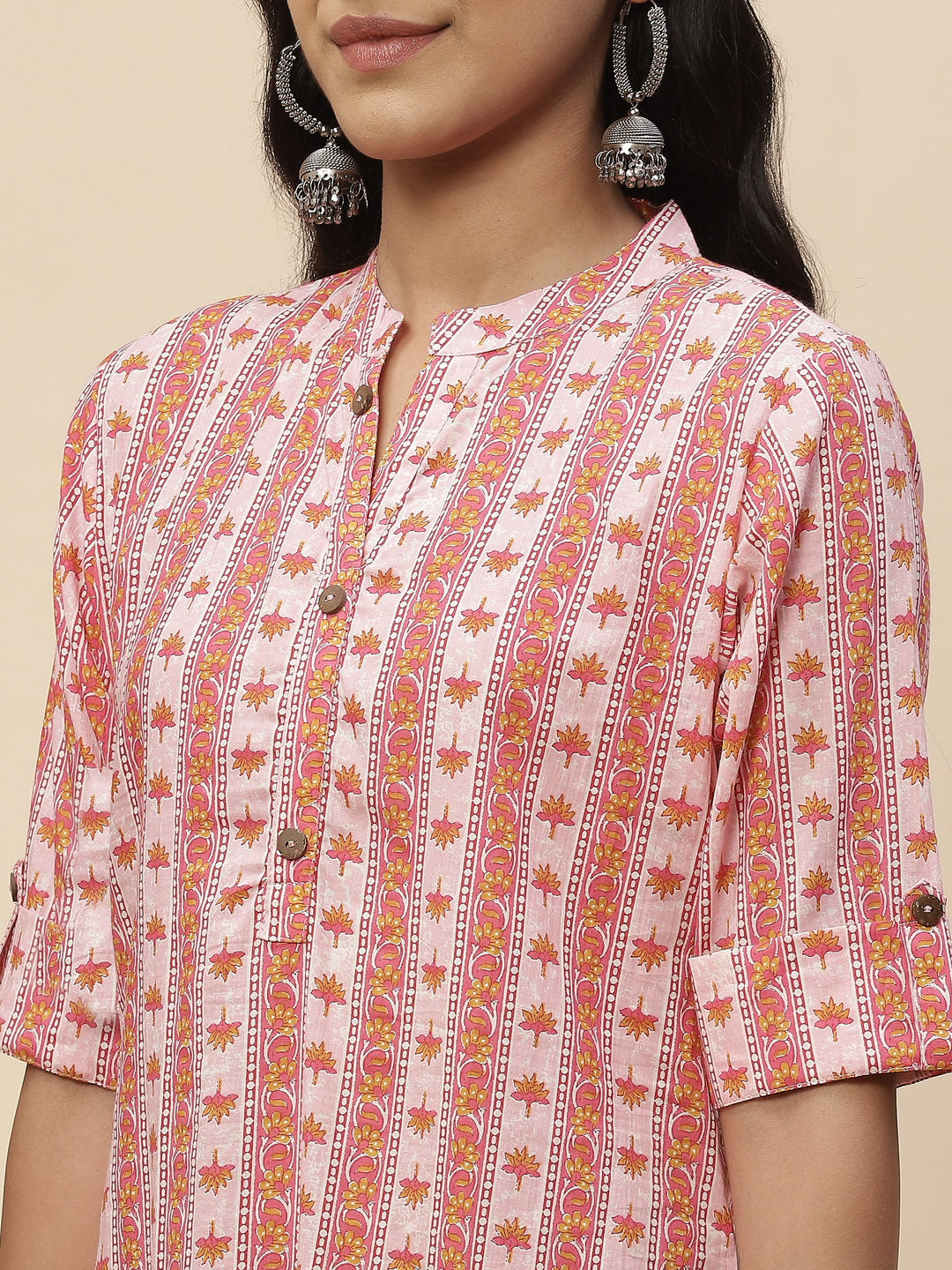 Floral Printed Cotton Kurta