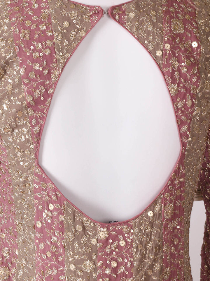 Embroidered Georgette Kurta With Pant &amp; Dupatta