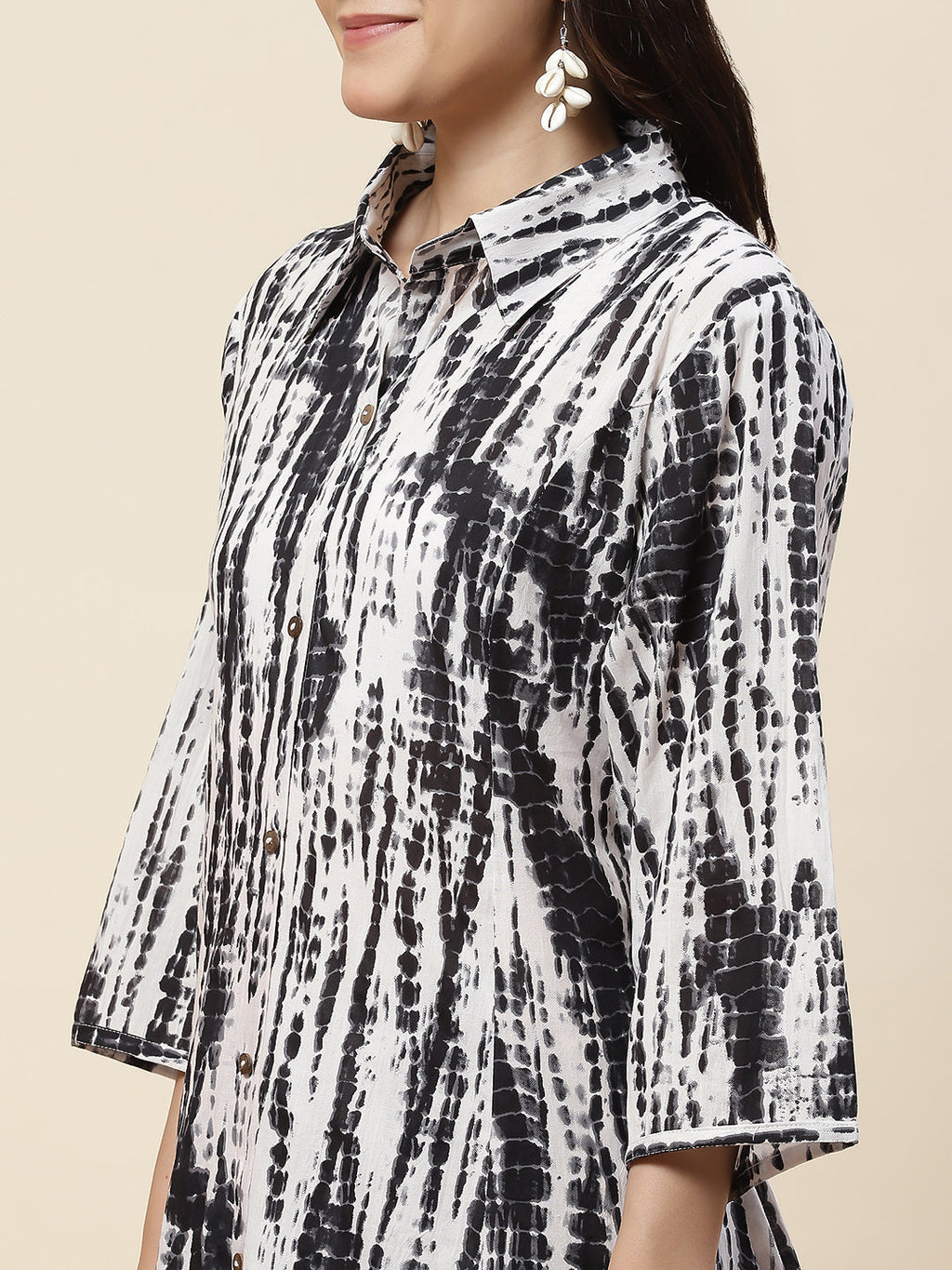 Printed Cotton Kurta With Pants