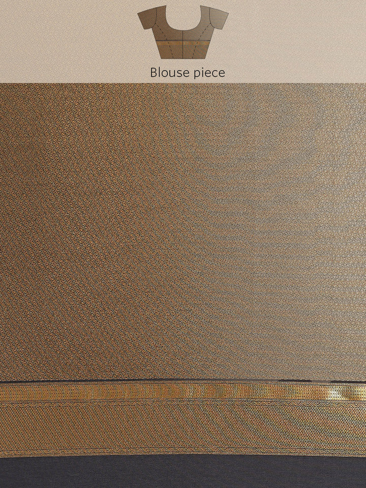 Brocade Zari Booti Art Handloom Woven Saree
