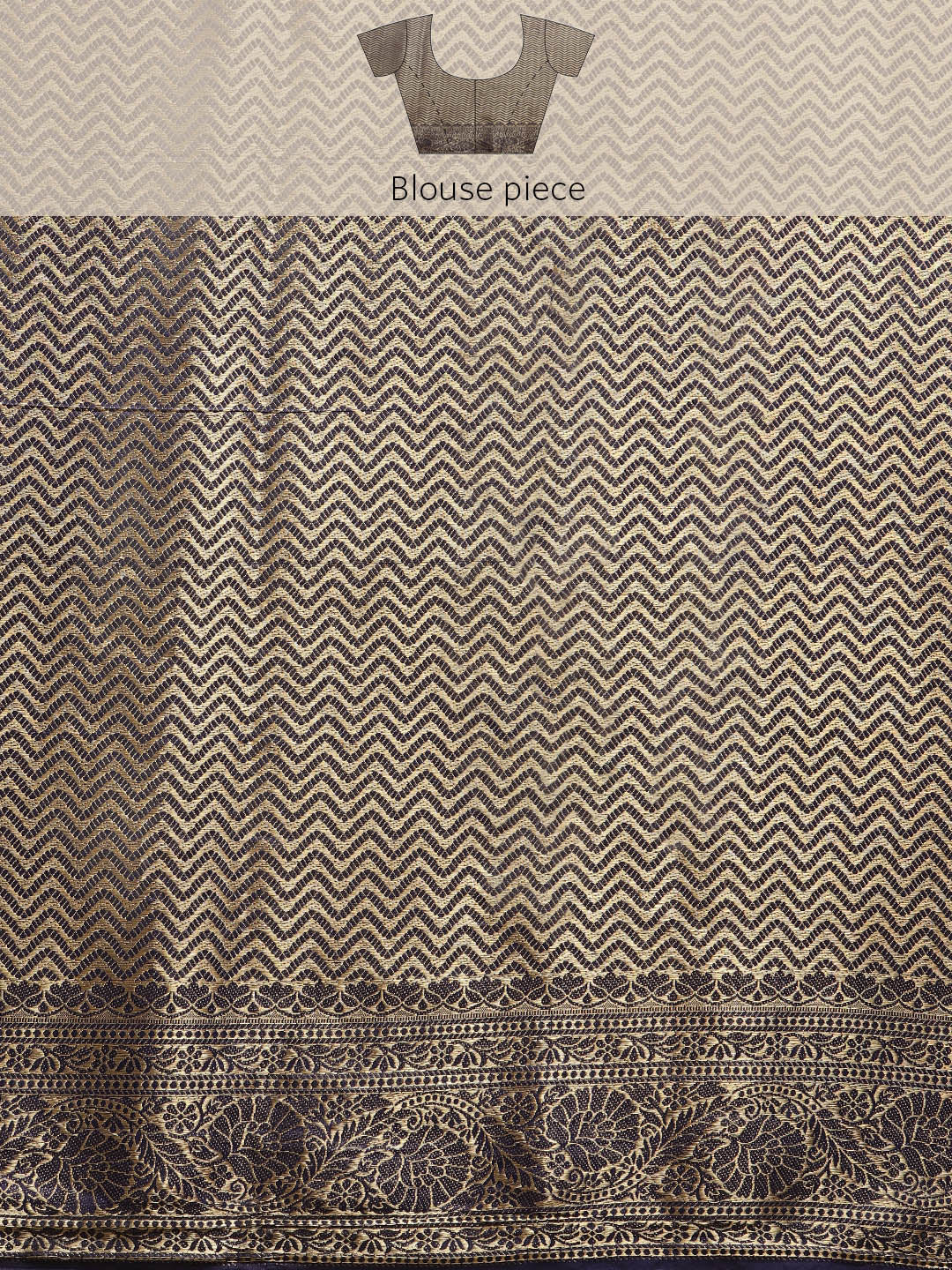 Brocade Zari Border Art Handloom Woven Saree
