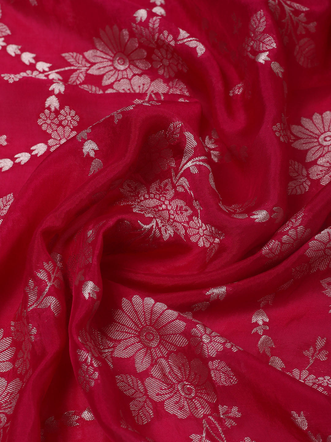 Embroidered Art Silk Suit With Pant &amp; Dupatta