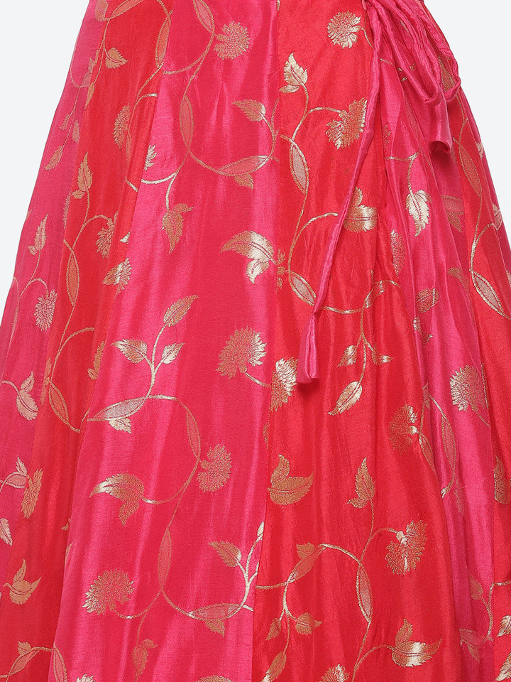 Banarasi Booti Art Handloom Choli With Lehenga &amp; Chiffon Dupatta