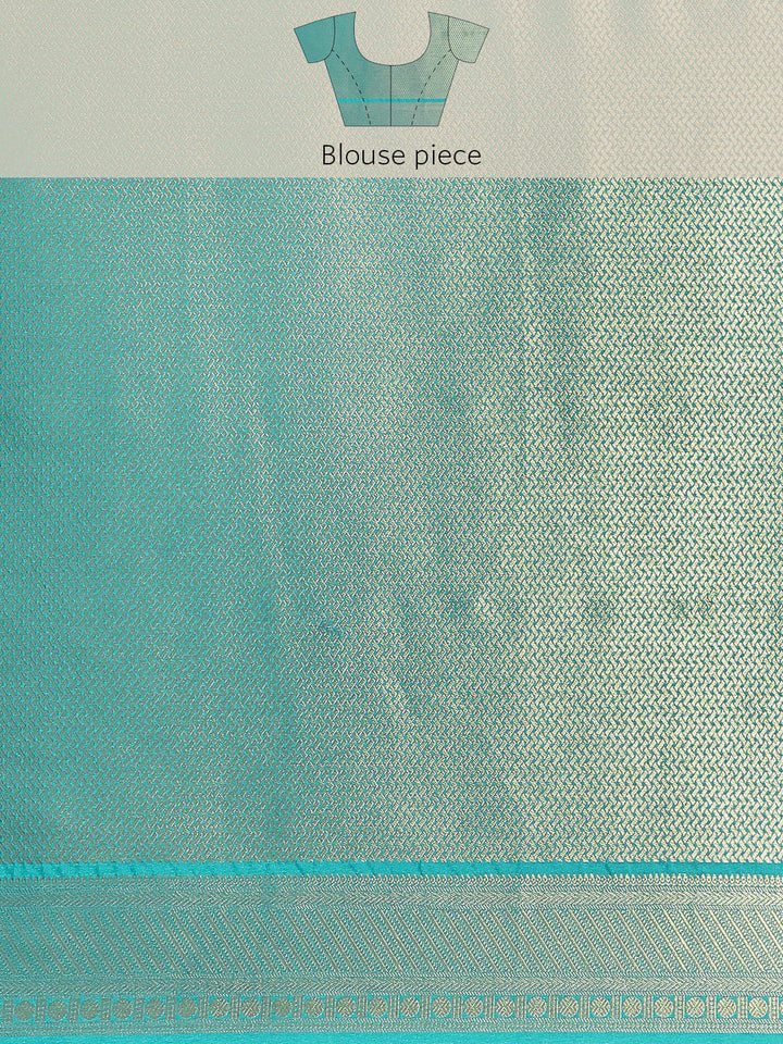 Brocade Zari Booti Art Handloom Woven Saree