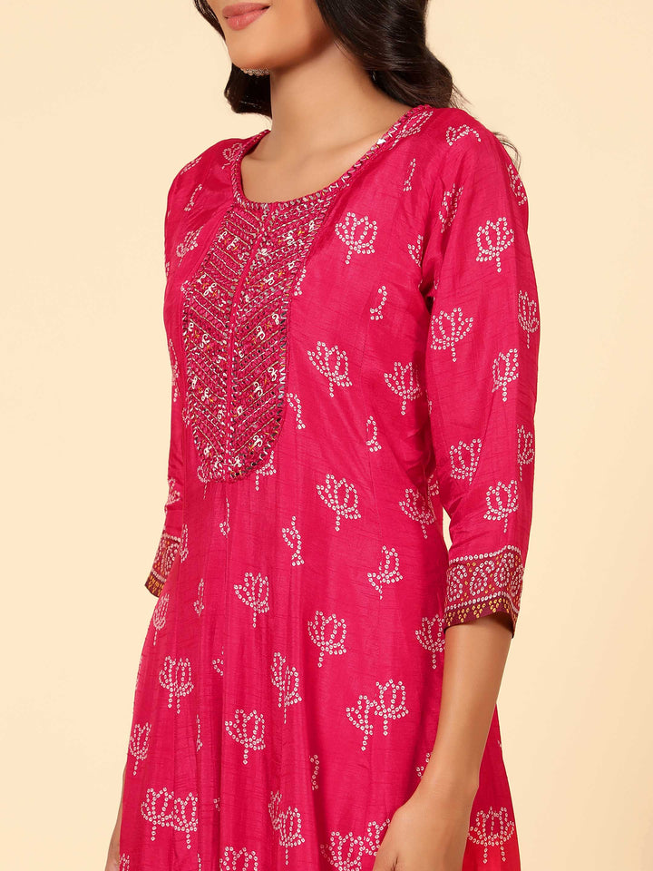 Floral Printed Handloom Kurta