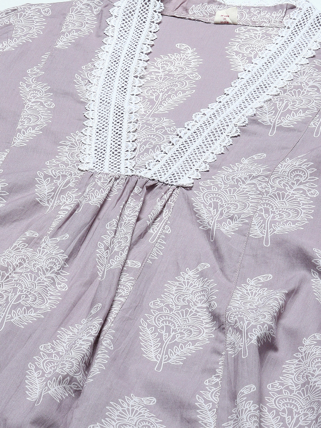 Printed Cotton Kurta With Pants