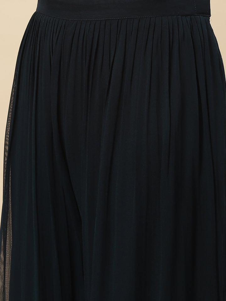 Resham Embroidered Georgette Kurta With Palazzo