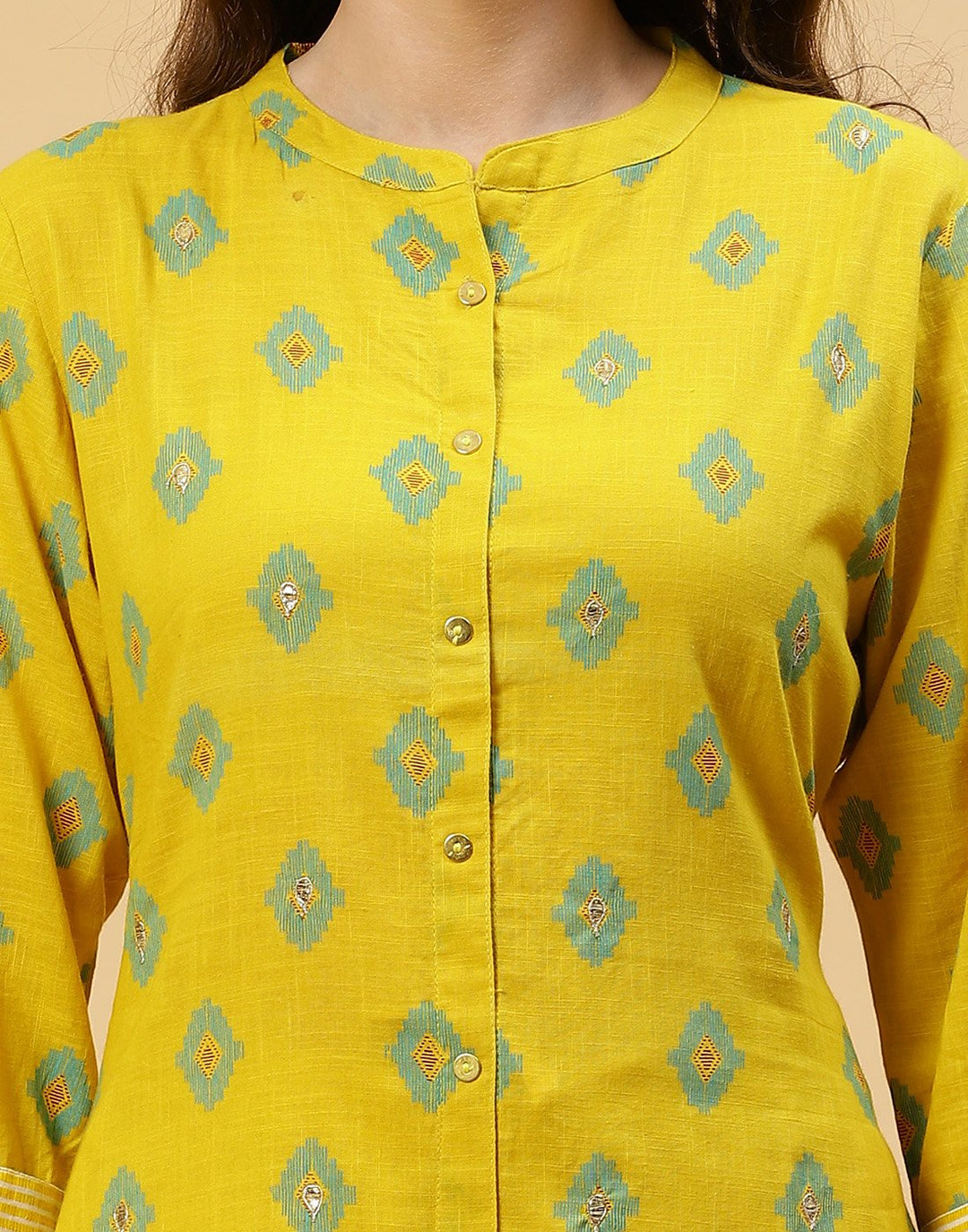 Printed Cotton Anarkali Kurti With Pant