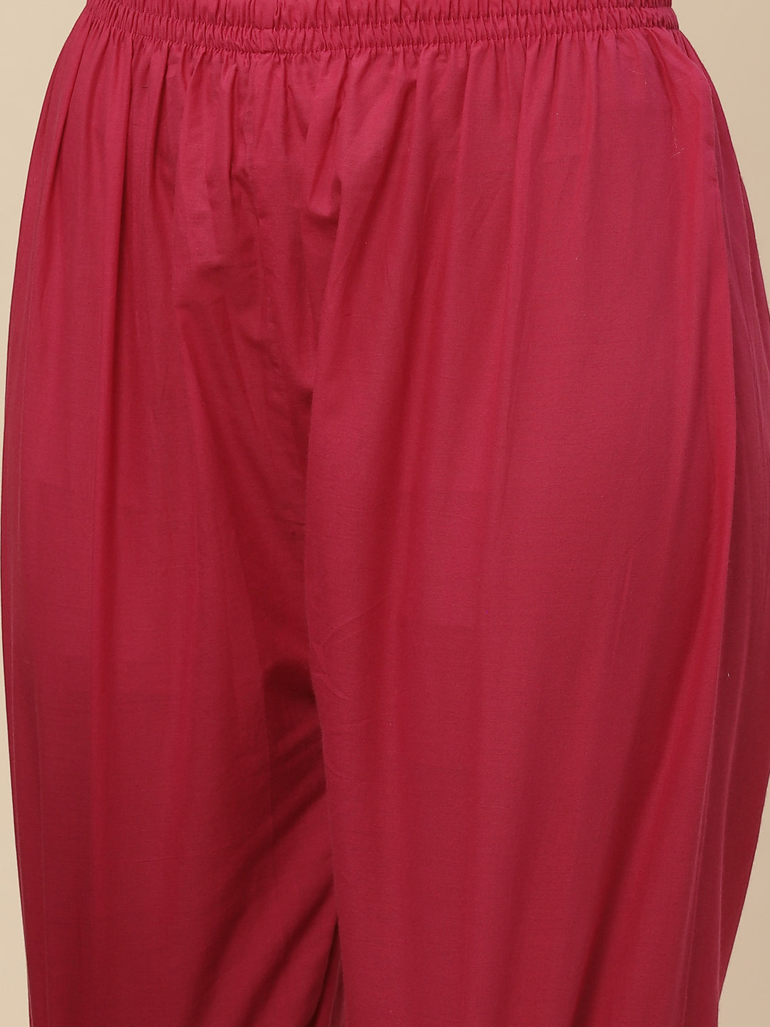 Zari Neck Embroidered Chanderi Kurta With Pants &amp; Dupatta