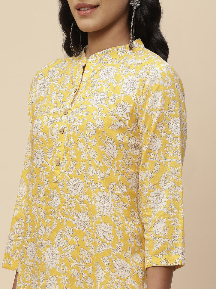 Floral Printed Cotton Kurta