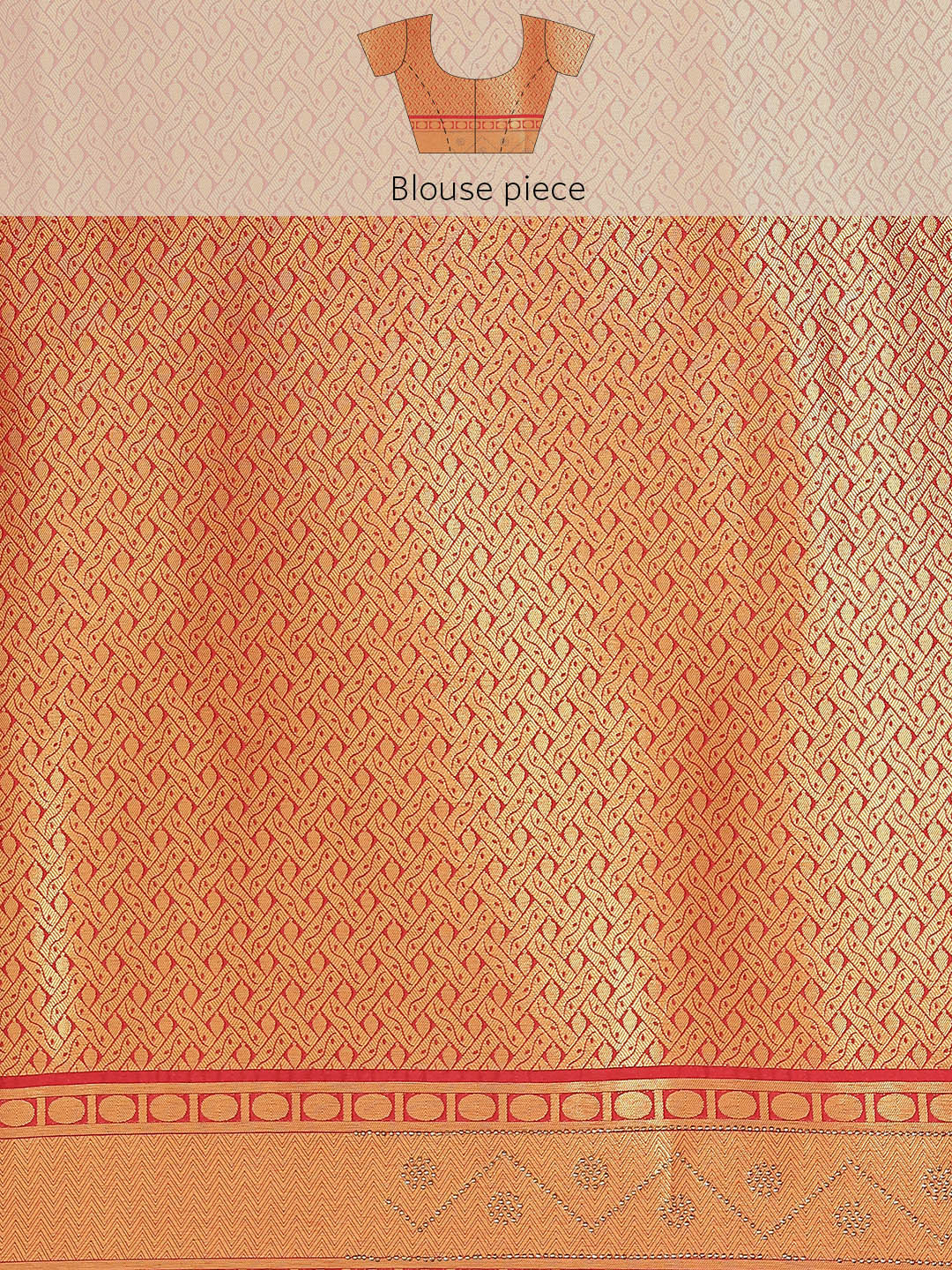 Brocade Art Handloom Saree with Stone Booti