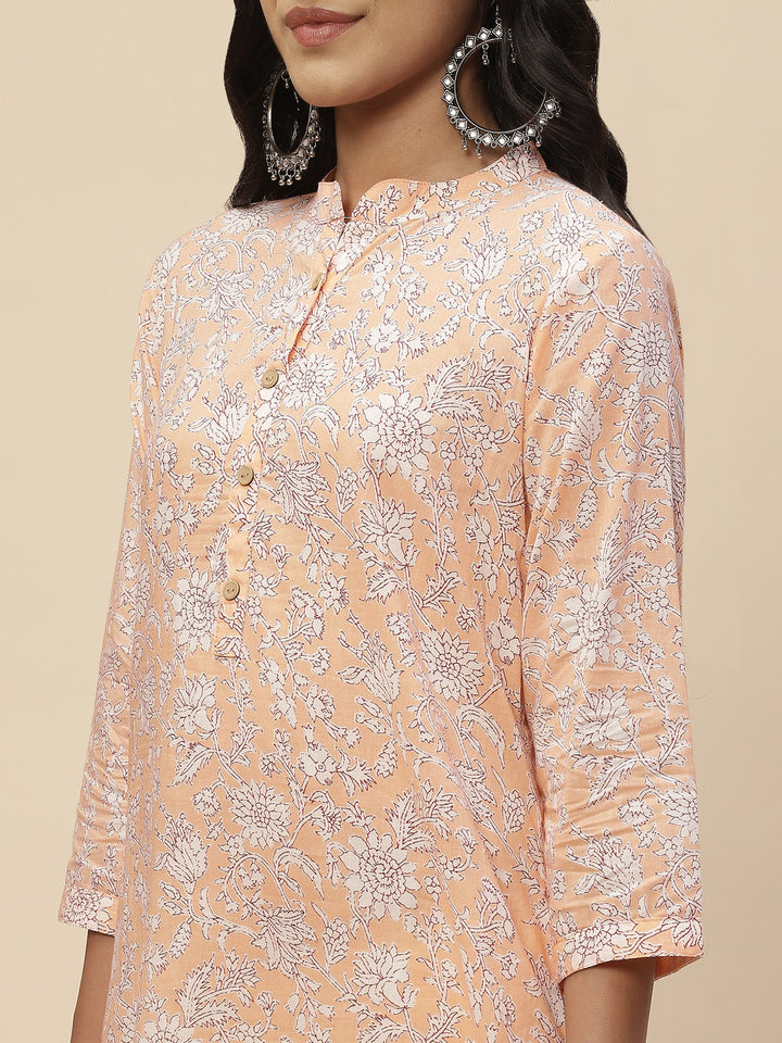 Floral Printed Cotton Kurta