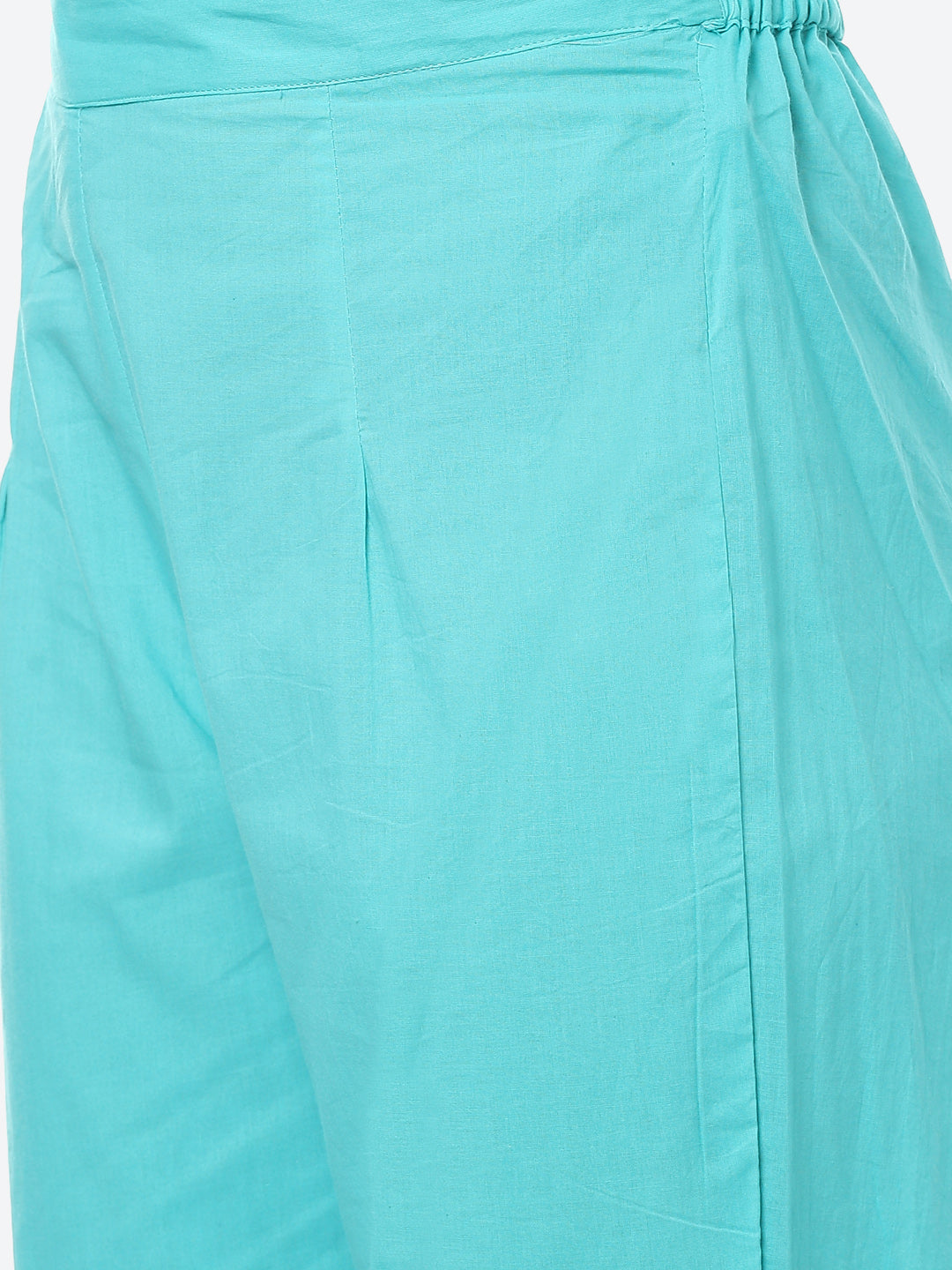 Resham Mirror Booti Cotton Kurta With Pant &amp; Chinone Dupatta