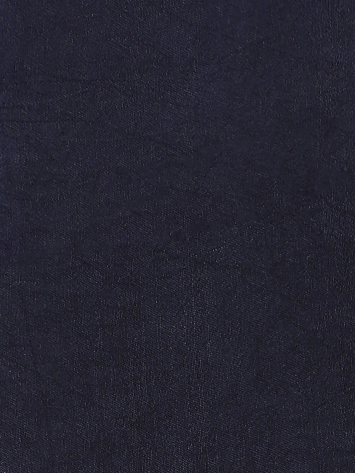 Indigo Printed Chanderi Unstitched Suit Piece With Dupatta