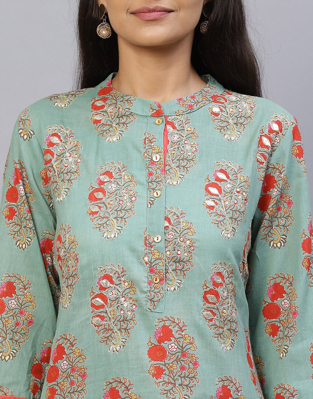 Cotton Printed Kurti Palazzo Pant set