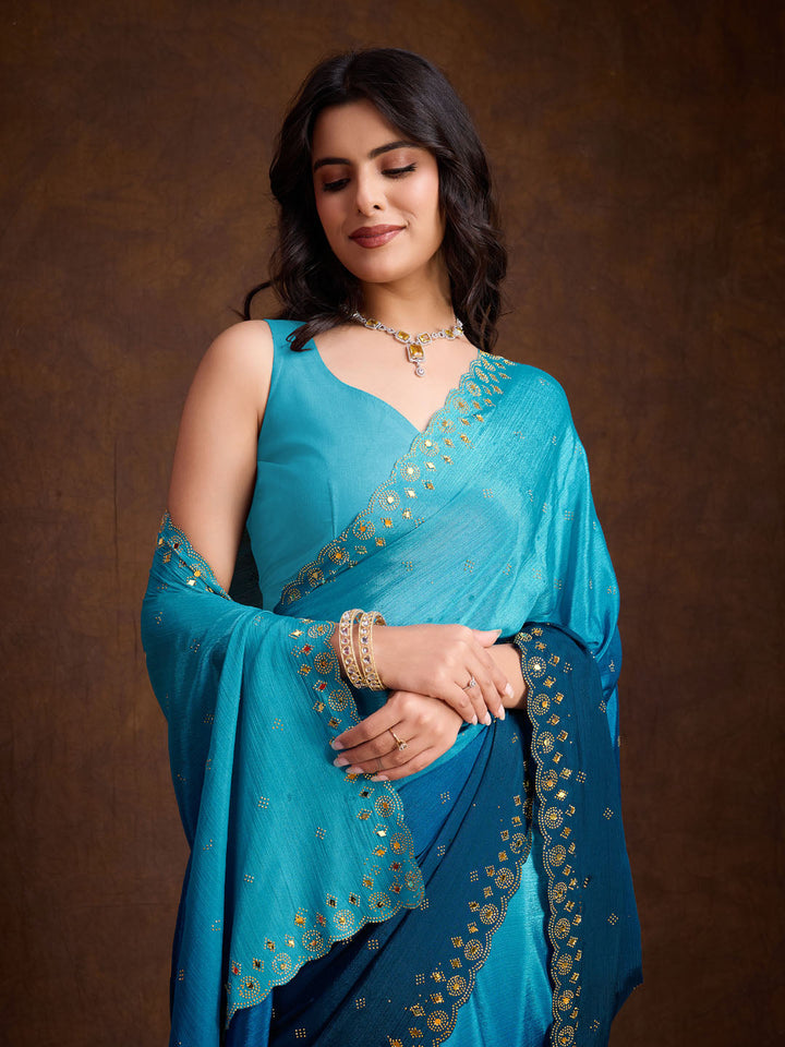 Stone Jaal Georgette Saree