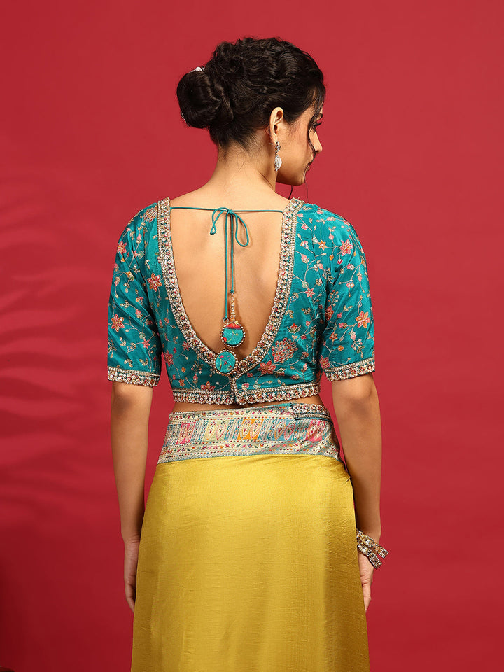 Embroidered Dola Silk Saree