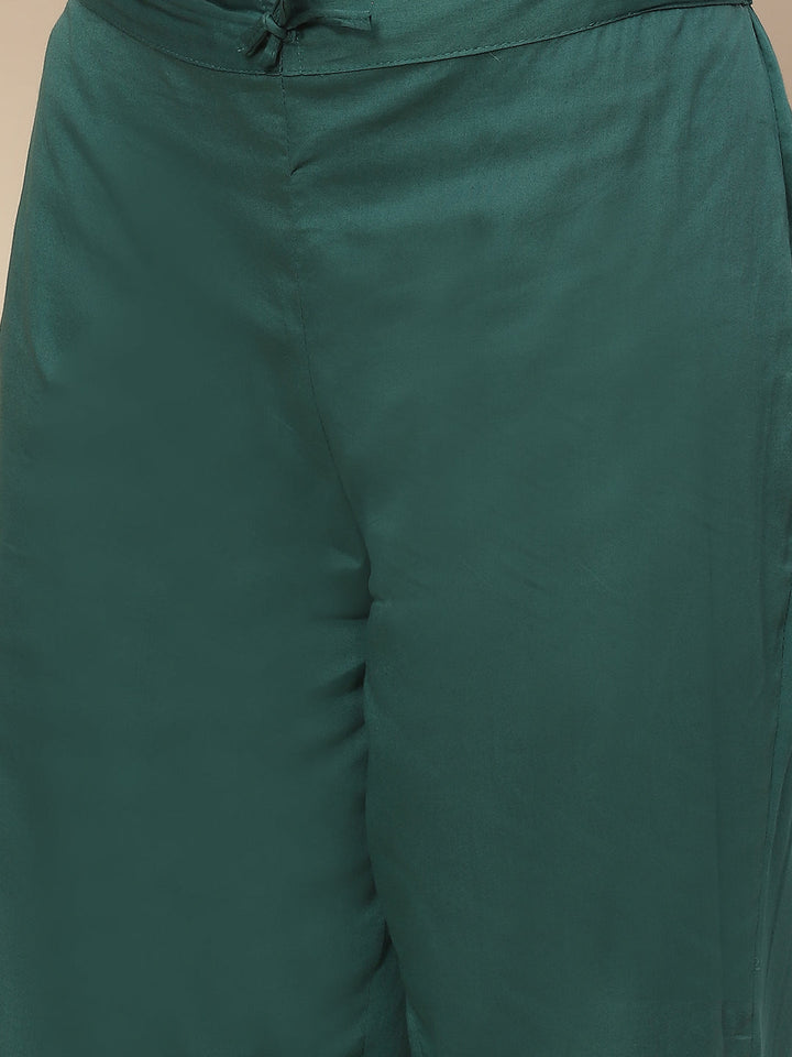 Resham Booti Cotton Kurta With Pants &amp; Dupatta