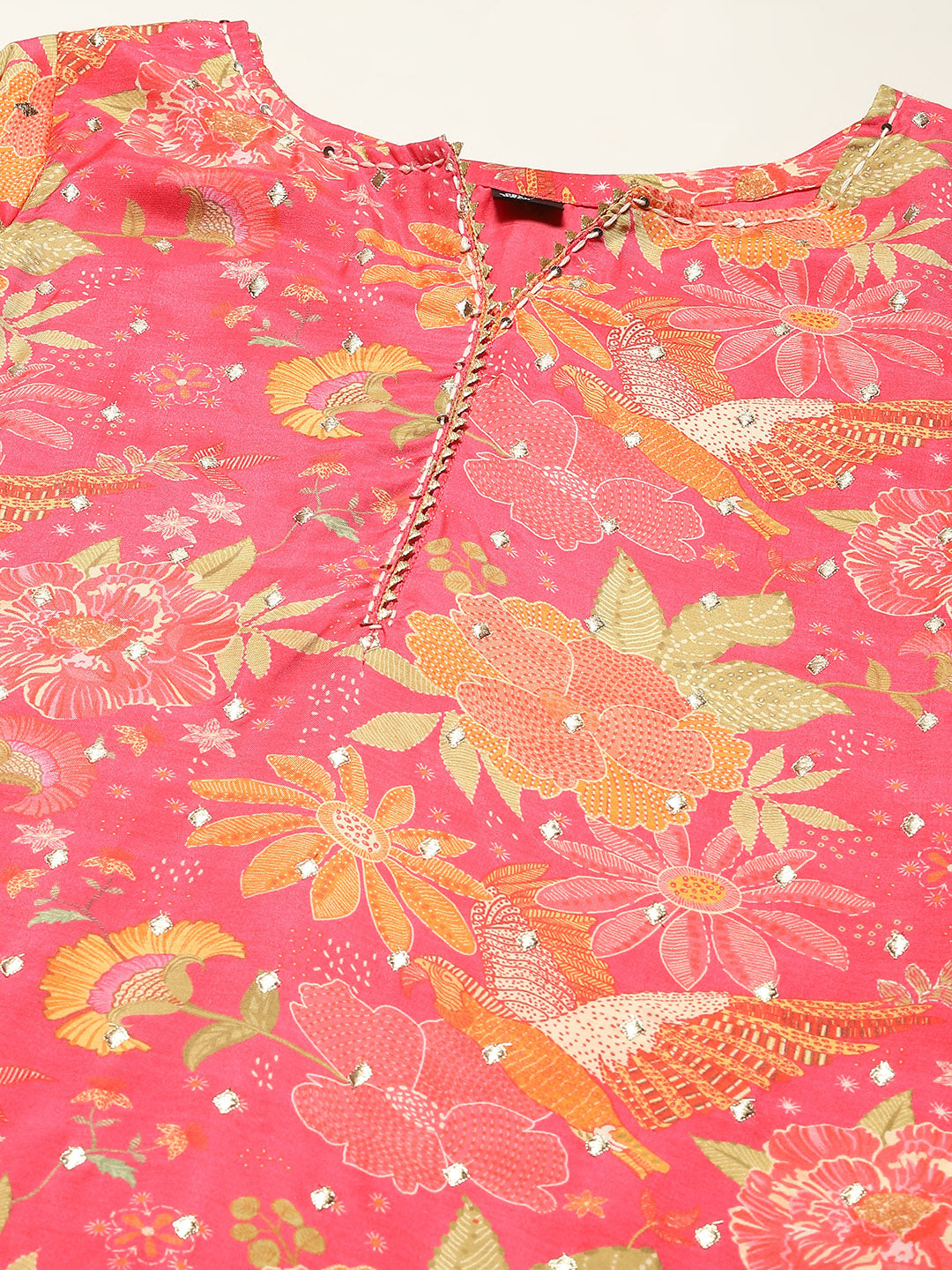 Printed Cotton Kurta With Pants