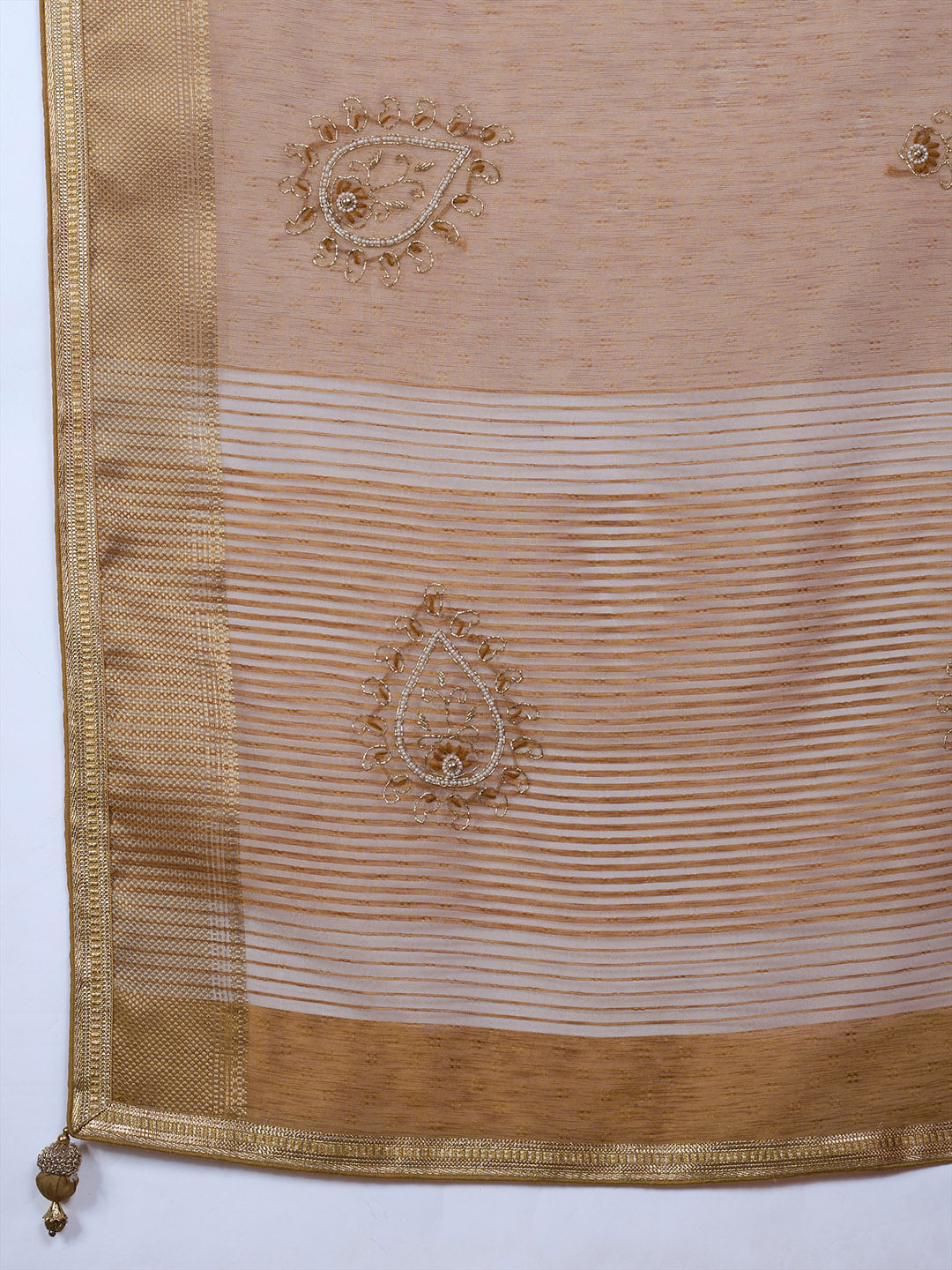 Woven Border Linen Saree