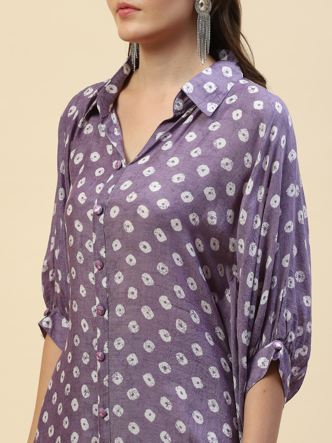 Printed Muslin Kurta With Pants