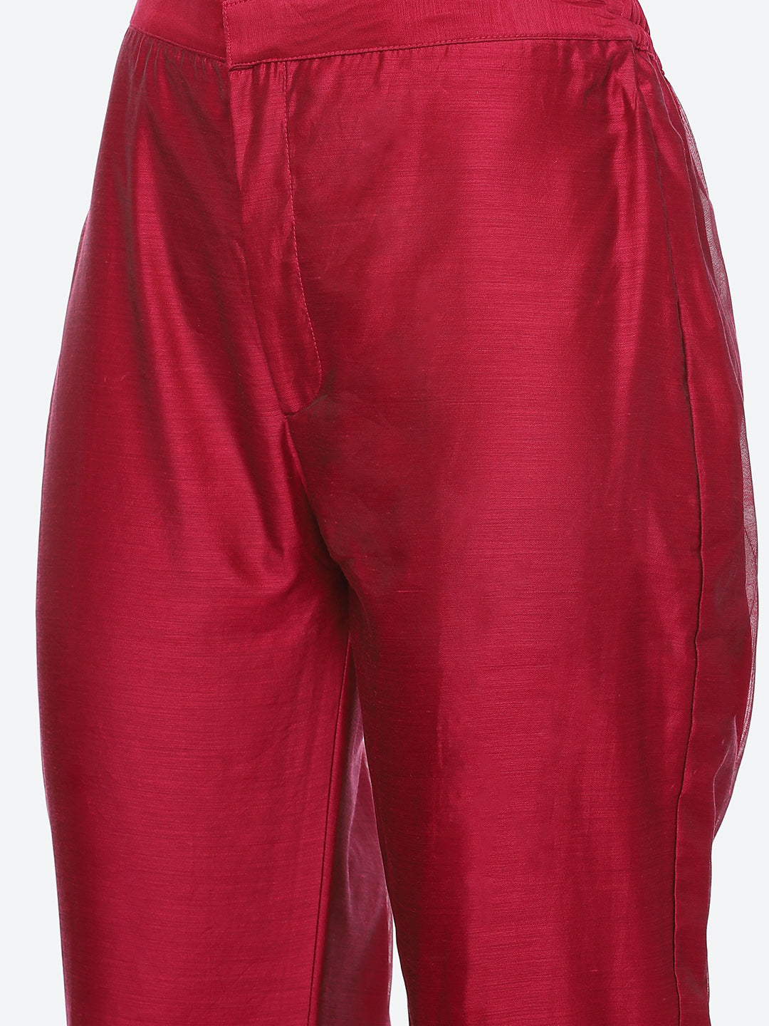 Zari Ghera Chanderi Kurta With Pant &amp; Chanderi Dupatta