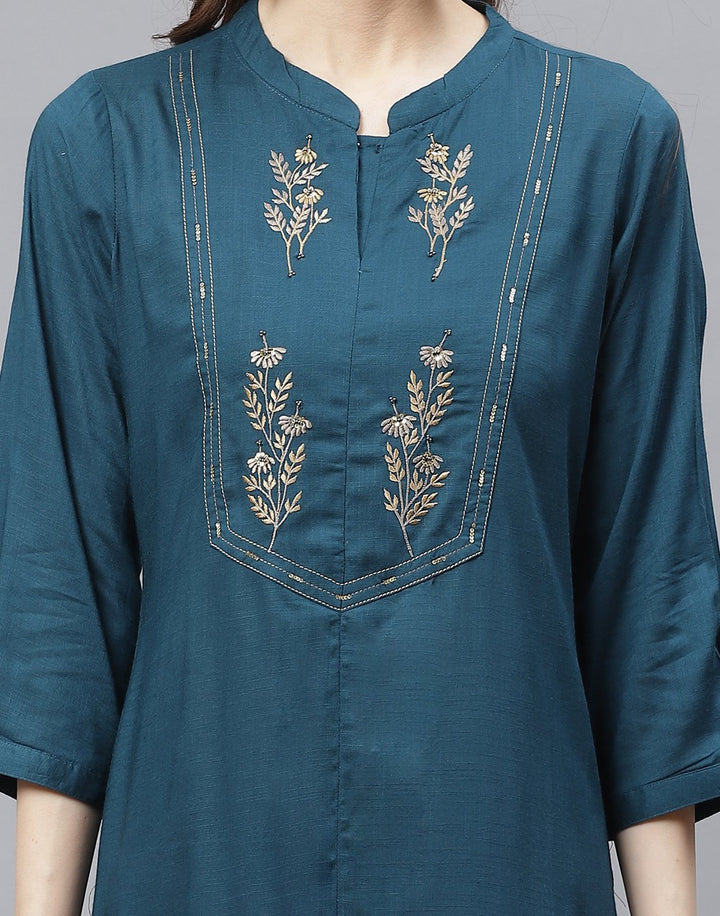 Cotton Kurti With Embroidery