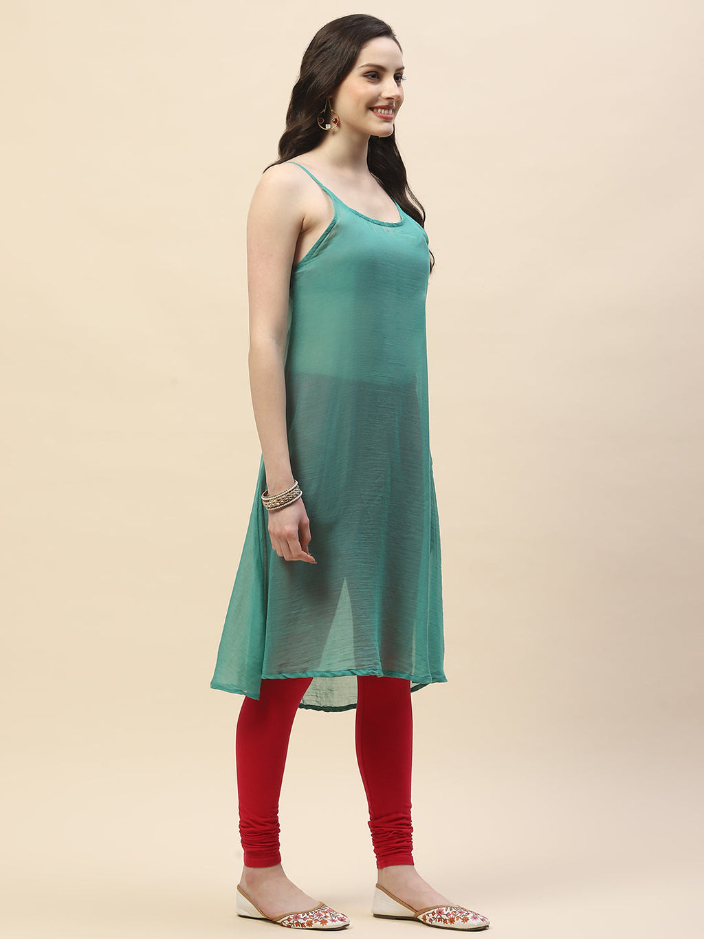 Printed Crepe Kaftan Kurta
