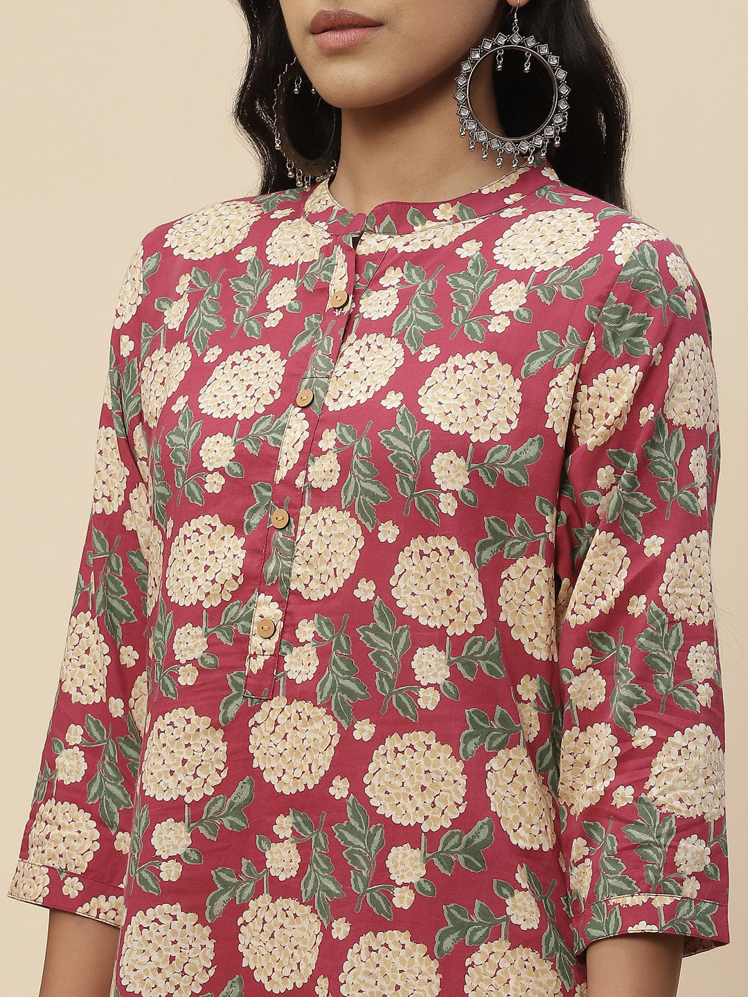 Floral Printed Cotton Kurta
