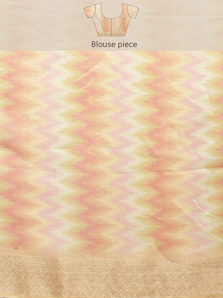 Floral Digital Printed Banarasi Pallu Cotton Saree