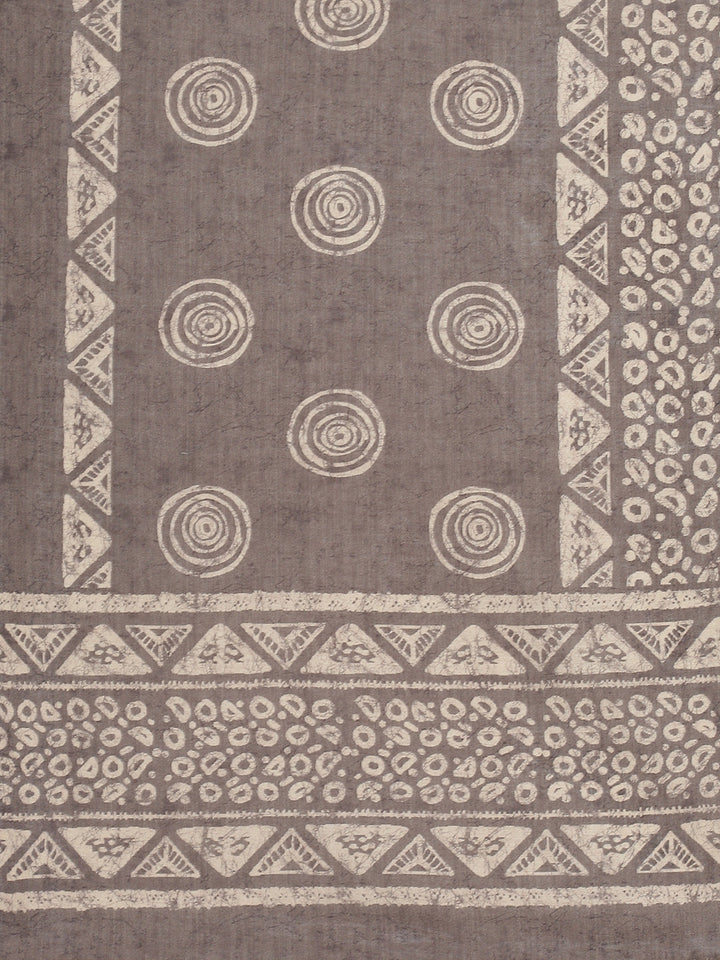 Embroidered Chanderi Unstitched Suit Piece With Dupatta