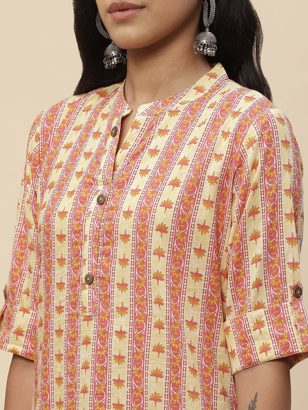Floral Printed Cotton Kurta